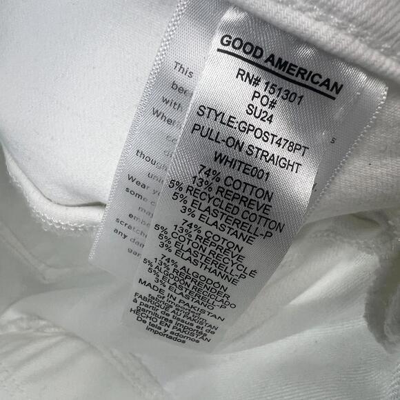 Good American Good Waist Crop Womens 5XL White EUC - Picture 4 of 8